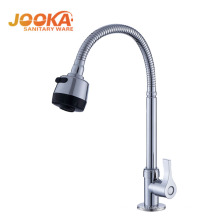 JOOKA chrome finished flexible competitive price zinc kitchen tap